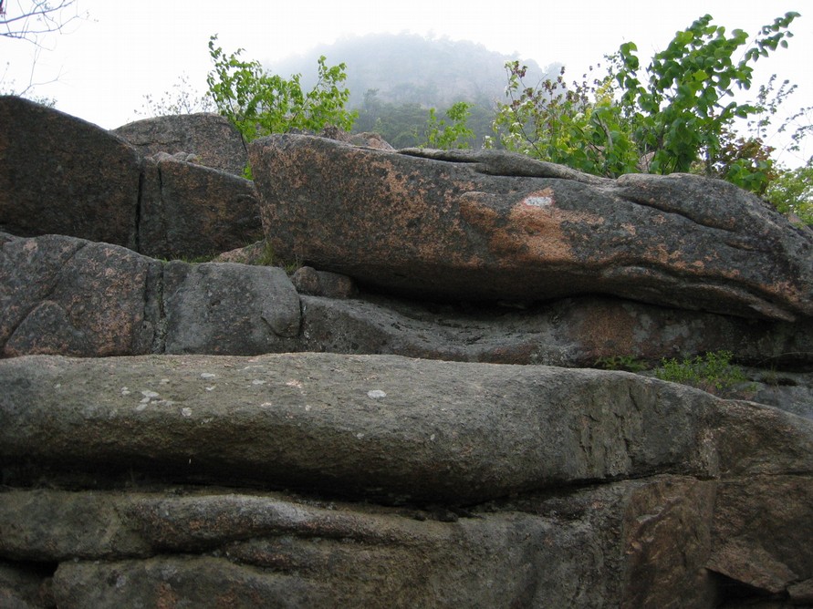 Looking up at what we have to climb