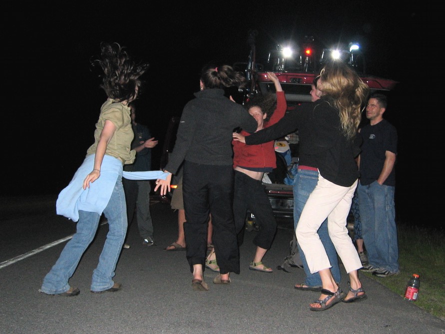 Roadside dance party