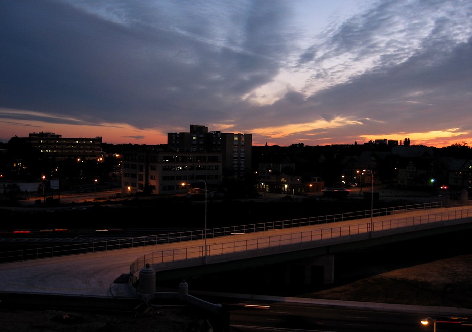 Sunset, Point Street Overpass